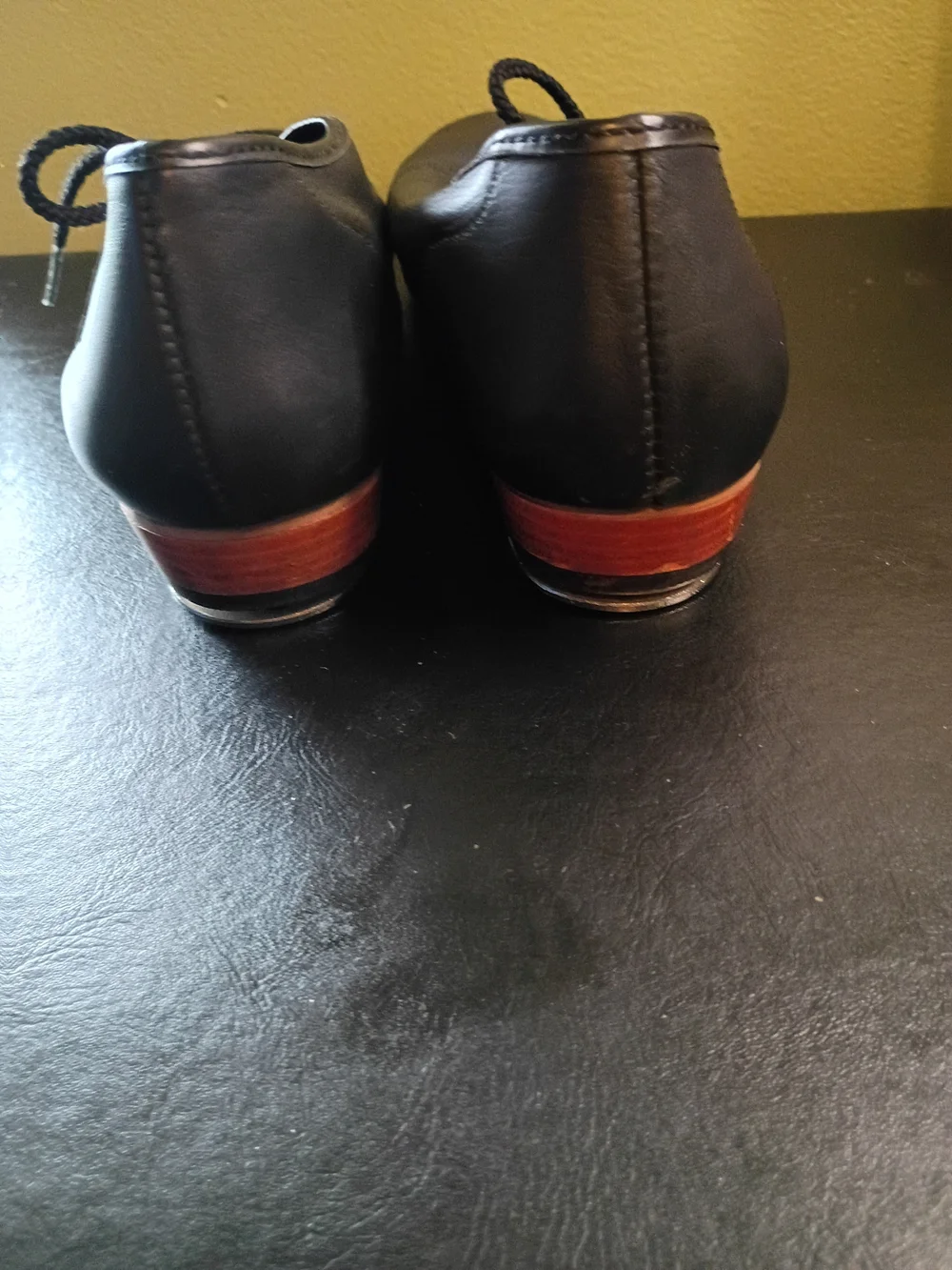 Men's Black Clogging Shoes Lace-Up Steven's Stompers Taps.